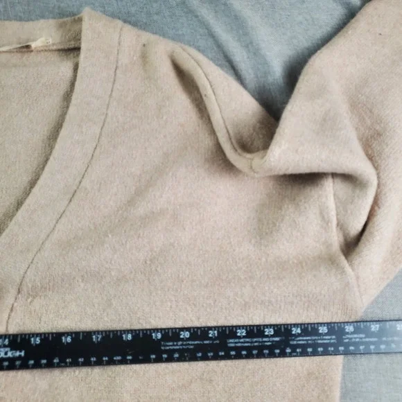 Faherty Jackson Popover Sweater Womens XL Oatmeal Beige V-Neck Pullover Stretch - Picture 9 of 12